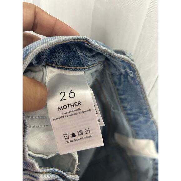 MOTHER SUPERIOR The Trickster Ankle Jeans An Icy Confusion 26 Distressed Blue - Picture 12 of 14